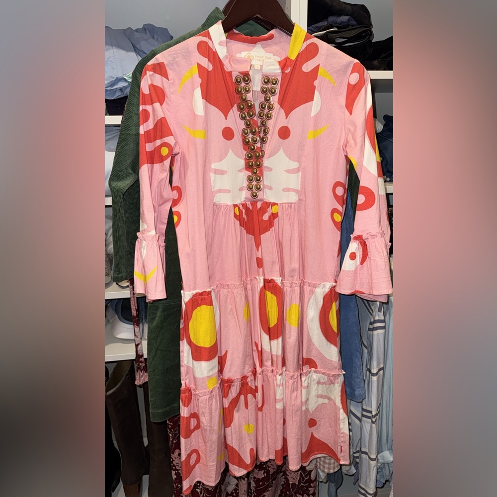Pink Patterned Women's Dress